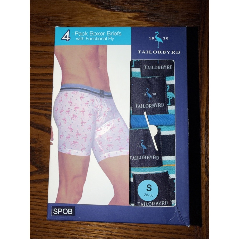 Tailorbyrd Men's Functional Boxer Briefs 4 Pack Multicolor Size S NWT